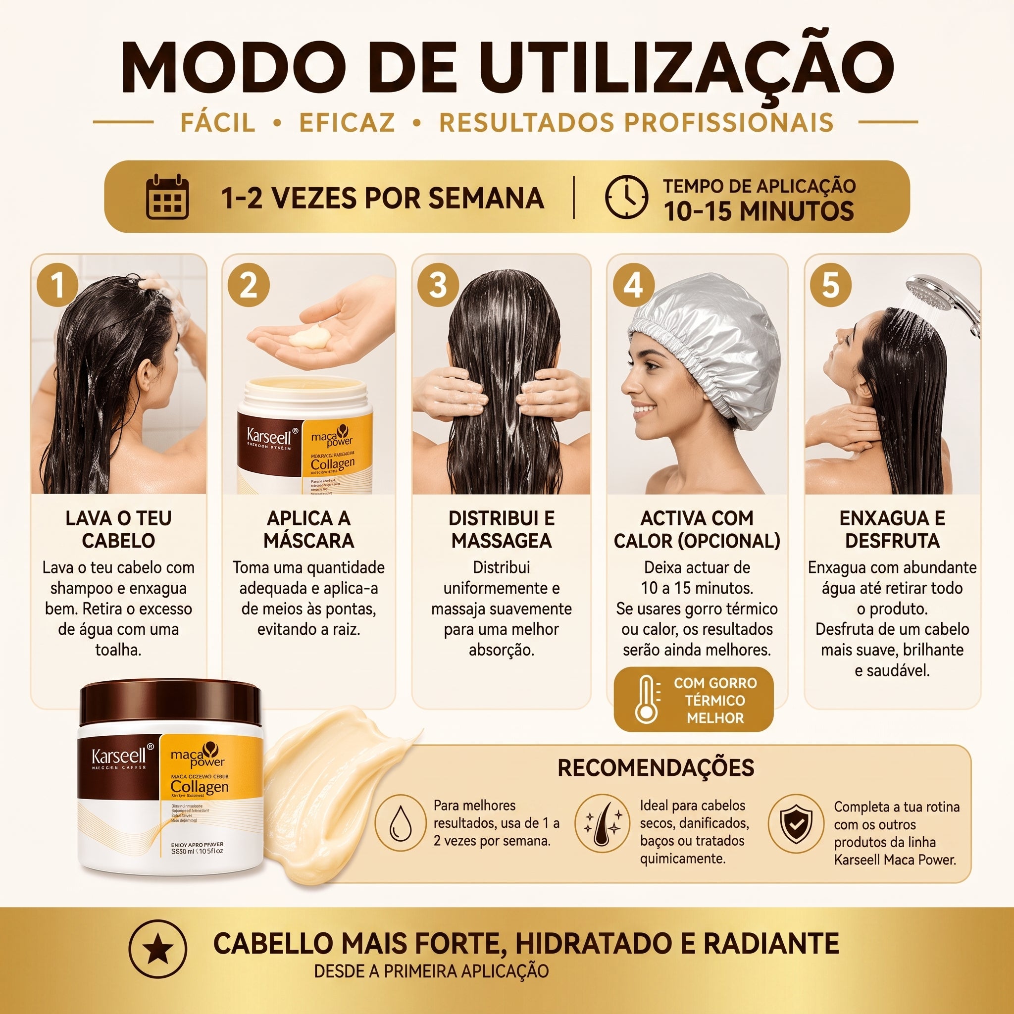 Creme KARSEELL 500 ml : O tratamento profissional que revitaliza seus cabelos em minutos. OFERTA 2x1